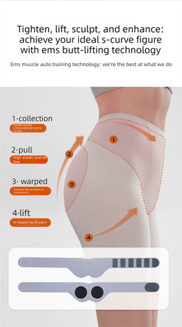 Electric Hip Trainer EMS Muscle Stimulator Buttock Lifting Belt with Remote Control 10 Modes 30 Intensity Levels Rechargeable Home Gym Workout