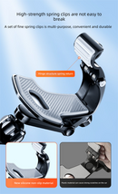 Universal Dashboard Car Phone Holder 360° Rotating Clip Mount HUD Design Anti-Slip Cradle for 4-7.2 Inch Smartphones GPS Navigation