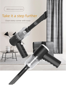 Black 3-in-1 Portable Cordless Mini Vacuum Cleaner Handheld Air Duster & Blower USB Rechargeable Kit for Car Interior Home Office Keyboard Pet Hair