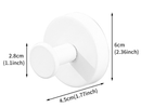 Heavy Duty Stainless Steel Suction Cup Hook Vacuum Wall Hanger Brushed White No Drill Towel Holder for Bathroom Kitchen & Shower - Waterproof