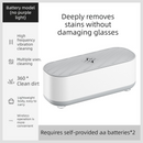 Portable Sonic Vibration Jewellery & Glasses Cleaner - Wireless Battery Operated Washing Box for Travel, Dentures & Makeup Tools (Requires 2x AAA Batteries)