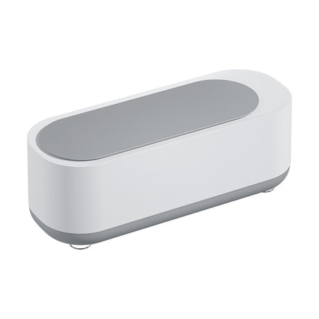 Portable Sonic Vibration Glasses & Jewellery Cleaner - Battery Operated Washing Box for Travel, Dentures & Rings (Sleek Round Lid Edition, Requires 2x AAA Batteries)