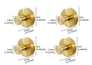 4-Pack Gold Stainless Steel Suction Cup Hooks - Heavy Duty Vacuum No-Drill Wall Hangers for Bathroom, Shower & Kitchen (Luxury Brushed Finish)