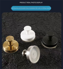 4-Pack Gold Stainless Steel Suction Cup Hooks - Heavy Duty Vacuum No-Drill Wall Hangers for Bathroom, Shower & Kitchen (Luxury Brushed Finish)
