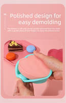 Heart Shaped Silicone Baking Mould - Non-Stick Mousse Cake & Jelly Pan - Easy Release Polished Interior for Valentine's Day Desserts (Serenity Blue, 11.5cm)