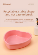 10 Inch Extra Large Heart Shaped Silicone Cake Mould - Pink Non-Stick Baking Pan for Weddings & Big Parties - Reinforced Rim Tray (29cm)