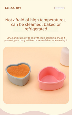 9 Inch Large Heart Shaped Silicone Cake Mould - Grey Non-Stick Baking Pan for Party & Celebration Cakes - Reinforced Rolled Edge Tray (25.9cm)