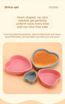 10 Inch Extra Large Heart Shaped Silicone Cake Mould - Grey Non-Stick Baking Pan for Weddings & Big Parties - Reinforced Rim Tray (29cm)