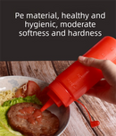3 PCS Squeeze Sauce Bottles 250ml Plastic Condiment Dispensers for Kitchen BBQ & Cafe Refillable Ketchup Mustard Containers White&Red&Yellow