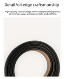 Womens Genuine Leather Belt Coffee 2.3cm Wide Gold Buckle Waist Strap for Jeans & Dresses Elegant Fashion Accessory