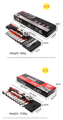 12 Piece 1/4 Inch Drive Ratchet and Metric Socket Wrench Set Professional Mechanics Tool Kit for Automotive Repair and Home DIY Maintenance