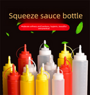 3 PCS Squeeze Sauce Bottle Set 650ml White Red Yellow Leakproof Condiment Dispenser for Salad Dressing Ketchup Mustard