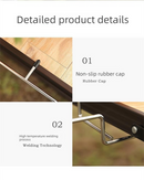 Portable Outdoor Camping Trash Bag Holder Stand Stainless Steel Folding Garbage Bag Rack for Picnic Kitchen and Student Desk Storage Natural
