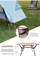 Single Person Off-Ground Camping Tent Portable Folding Bed Cover with Mosquito Net UV-Resistant Fishing Tent Black