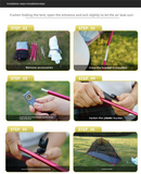 Single Person Off-Ground Camping Tent Portable Folding Bed Cover with Mosquito Net UV-Resistant Fishing Tent Black