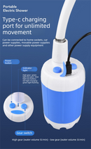 Portable Electric Outdoor Shower Kit Handheld Battery-Powered Shower Head Set for Camping, Dormitories, and Construction Sites