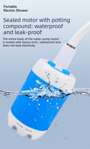 2-in-1 Portable Electric Outdoor Shower and Car Wash Kit Handheld Rechargeable Water Pump Set for Camping, Dorms, and Detailing