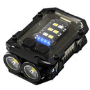 Mini EDC Keychain Flashlight Dual LED Super Bright 750mAh Type-C Rechargeable Magnetic Torch Work Light Black