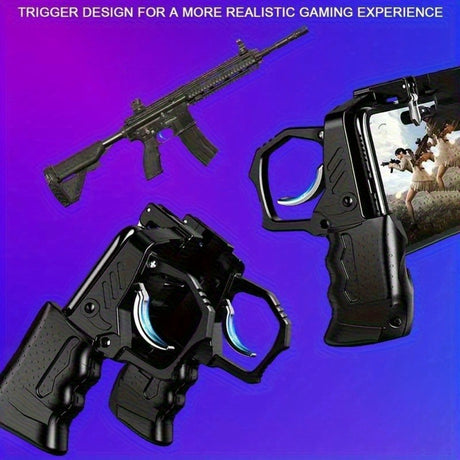 K21 Mobile Game Controller Gamepad L1 R1 Trigger Fire Buttons Ergonomic Grip for PUBG COD Mobile iOS Android Phone Black