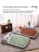 Thickened Pet Sofa Bed M Size 50x35cm Coffee Dog Mat with Integrated Pillow Soft Washable Sleeping Pad for Dogs and Cats All Season Comfort