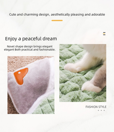 Thickened Pet Sofa Bed L Size 60x40cm Coffee Dog Mat with Integrated Pillow Soft Washable Sleeping Pad for Dogs and Cats All Season Comfort