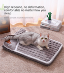 Thickened Pet Sofa Bed S Size 40x25cm Coffee Dog Mat with Integrated Pillow Soft Washable Sleeping Pad for Dogs and Cats All Season Comfort