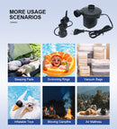 Electric Air Pump AC 220V-240V Portable Quick Inflator Deflator with 3 Nozzles for Air Mattress Pool Floats Vacuum Storage Bags AU Plug