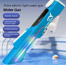 Electric Water Gun Auto Refill 46cm Blue Pulse Blaster High Pressure Toy with Manual & Electric Dual Mode for Kids & Adults