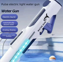 Electric Water Gun Auto Refill 46cm White Pulse Blaster High Pressure Toy with Manual & Electric Dual Mode for Kids & Adults