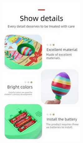 Easter Egg Decorating Kit Electric DIY Egg Painting Machine with 8 Colourful Markers and 3 Toy Eggs Rainbow Set