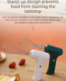 Compact Electric Dual-Head Handheld Egg Whisk Multi-Function Automatic Cream Whipper and Food Mixer J-8 Green 1-Speed