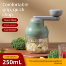 Manual Mini Garlic Chopper & Food Processor 250ml Portable Hand-Crank Mincer for Garlic, Meat, and Baby Food – Matcha Green
