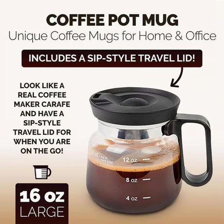 Premium 16oz Insulated Glass Coffee Mug Sleek Borosilicate Glass Cup for Lattes and Tea – 300ml Edition