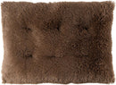 Luxury Long Plush Pet Bed Mat Faux Fur Crate Pad 45x30cm Dark Offee Soft Warm Cushion for Cats & Small Dogs