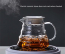 360ml Borosilicate Glass Coffee Server - Heat Resistant "Cloud" Pour Over Carafe with Lid - Drip Coffee Sharing Pot for Home Baristas (1-2 Cups)