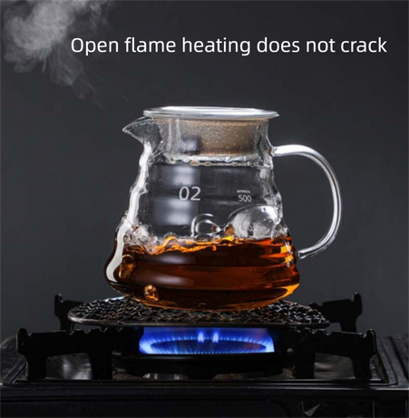 360ml Borosilicate Glass Coffee Server - Heat Resistant 
