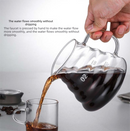 360ml Borosilicate Glass Coffee Server - Heat Resistant "Cloud" Pour Over Carafe with Lid - Drip Coffee Sharing Pot for Home Baristas (1-2 Cups)