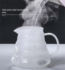 360ml Borosilicate Glass Coffee Server - Heat Resistant "Cloud" Pour Over Carafe with Lid - Drip Coffee Sharing Pot for Home Baristas (1-2 Cups)