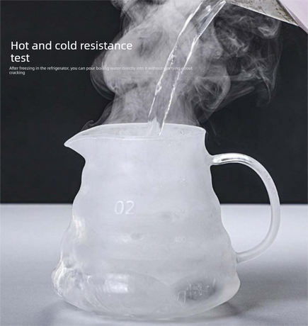 360ml Borosilicate Glass Coffee Server - Heat Resistant 