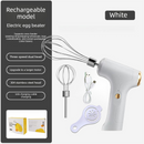 Professional 3-Speed Electric Handheld Egg Whisk and Cream Whipper Set J-9 White Dual-Head Automatic Mixer with Egg Separator