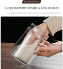 500ml Vacuum Sealed Glass Coffee Canister - One-Press Airtight Food Storage Jar - Moisture-Proof High Borosilicate Container for Beans & Tea (Black Lid)
