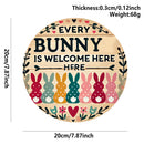 Easter Wooden Door Sign & Hanging Ornament 3-Piece Set – Colorful Bunny Slogans, Blue Gingham Watering Can, and Coffee Bunny Designs