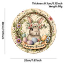 Easter Wooden Door Sign & Hanging Ornament 3-Piece Set – Happy Easter Flowers, Bunny Welcome, and Egg Wreath Designs