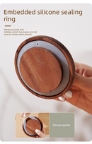 600ml Premium Borosilicate Glass Storage Jar with Acacia Wood Lid & Integrated Spoon – Airtight Moisture-Proof Kitchen Canister for Tea, Coffee, and Spices