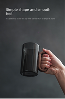 Smoky Grey Glass Tea Cup with Wooden Handle 360ml Heat-Resistant Hand-Blown Coffee Mug Modern Minimalist Drinkware