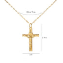 Gold Minimalist Cross Pendant Necklace – Unisex Urban Style Zinc Alloy Clavicle Chain Jewellery