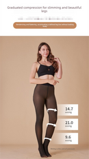 2 PCS Women's Fake Translucent Tights Sheer Illusion Footed Pantyhose High Elasticity Slimming Leggings Size M
