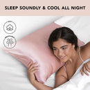 1-Pair White Luxury Satin Silk Pillowcase for Hair and Skin - Smooth Cooling Pillow Cover with Envelope Closure - Queen (20x30")