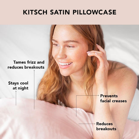 1-Pair White Luxury Satin Silk Pillowcase for Hair and Skin - Smooth Cooling Pillow Cover with Envelope Closure - King (20x36