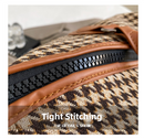 Brown Large Capacity Knitted Travel Bag with Shoe-Zone - Weekend Overnight & Carry-on Gym Bag